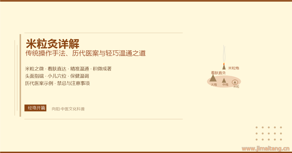 米粒灸详解传统操作手法历代医案与轻巧温通之道